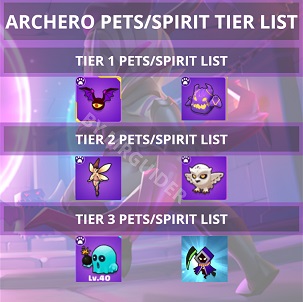 Archero Tier List Pets Spirits Tier List