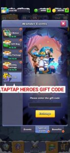 gift code for taptap heroes