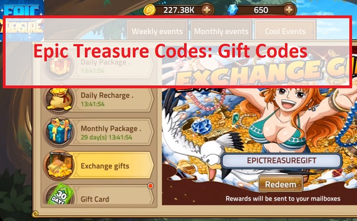 Epic Treasure Gift Code Wiki Codes November 21 Mrguider