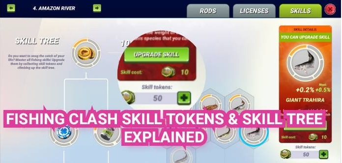 Fishing Clash Skill Tokens Skill Tree Explained