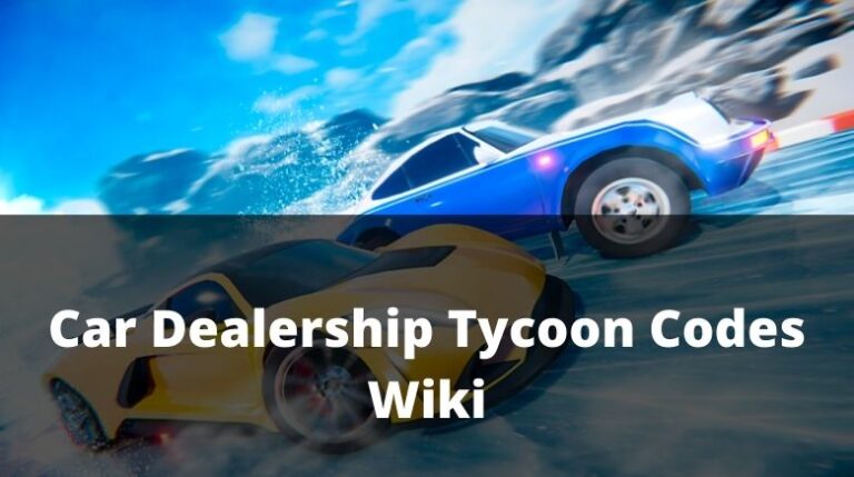 car dealership tycoon codes wiki