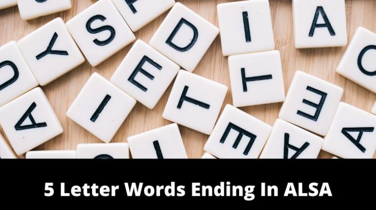 5 Letter Words Ending In ALSA MrGuider