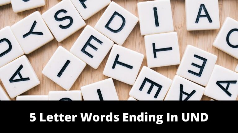 5 Letter Words Ending Der