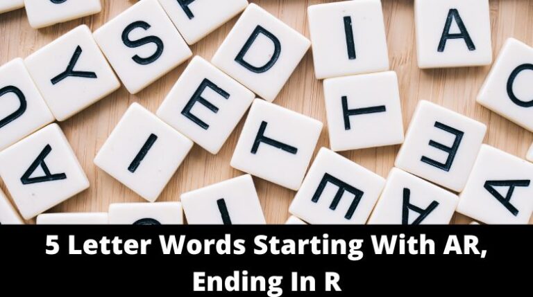 5 letter word ending ar