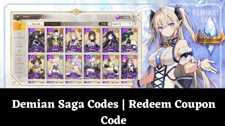 Demian Saga Codes Redeem Coupon Code