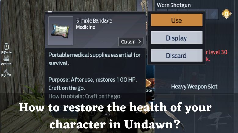 How to restore the health of your character in Undawn