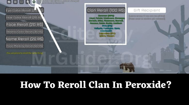 How To Reroll Clan In Peroxide