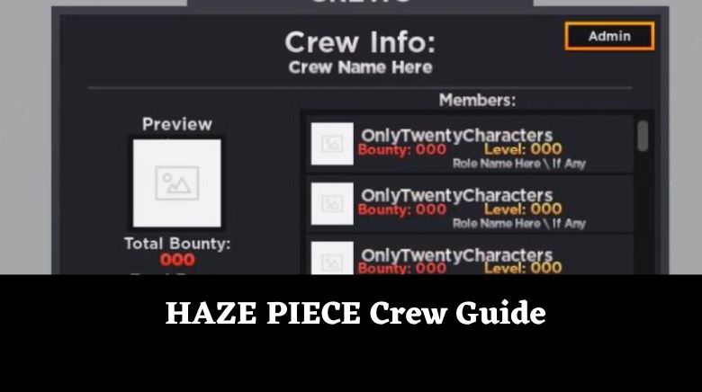 HAZE PIECE Crew Guide