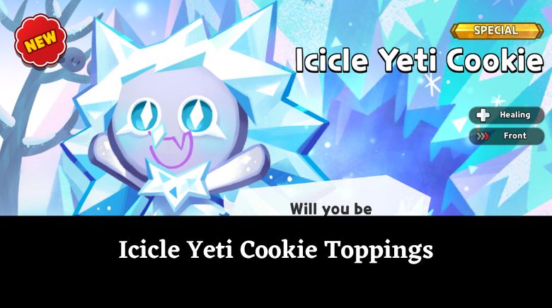 Icicle Yeti Cookie Toppings