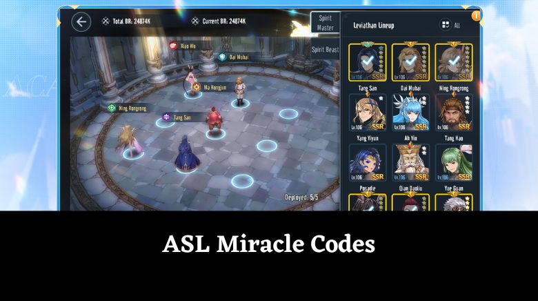 ASL Miracle Codes