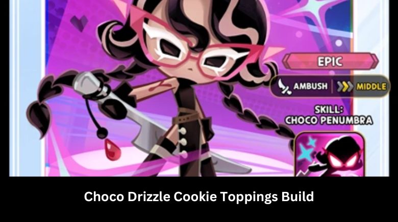 Choco Drizzle Cookie Toppings Build